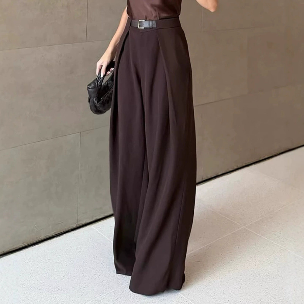 ZARA Spring Summer Chic Solid Color Loose Curved Pants for Women